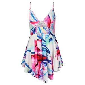 PRE-OWNED SAN JOY AGACI FLORAL PRINT ROMPER LARGE